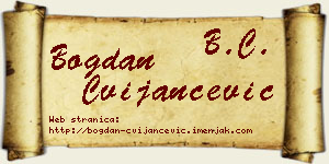Bogdan Cvijančević vizit kartica